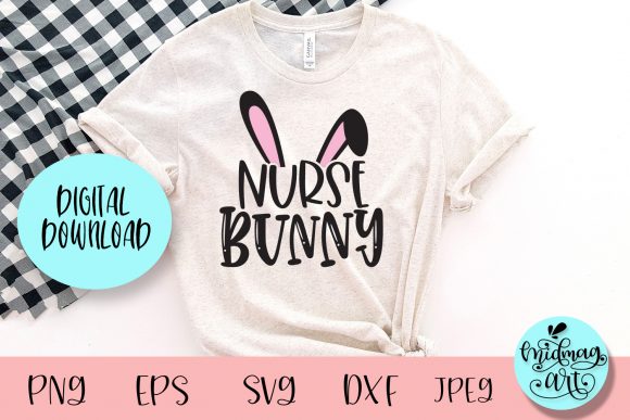 Nurse Bunny Easter Graphics for T-Shirt Designs