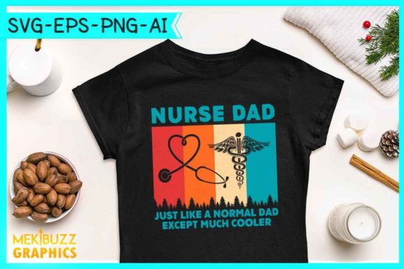Nurse Dad SVG: Graphics & Print Templates
