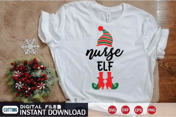 Nurse Elf Svg: Graphics for T-Shirt Designs