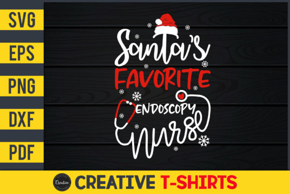 Santa's Favorite Nurse Graphics & Print Templates